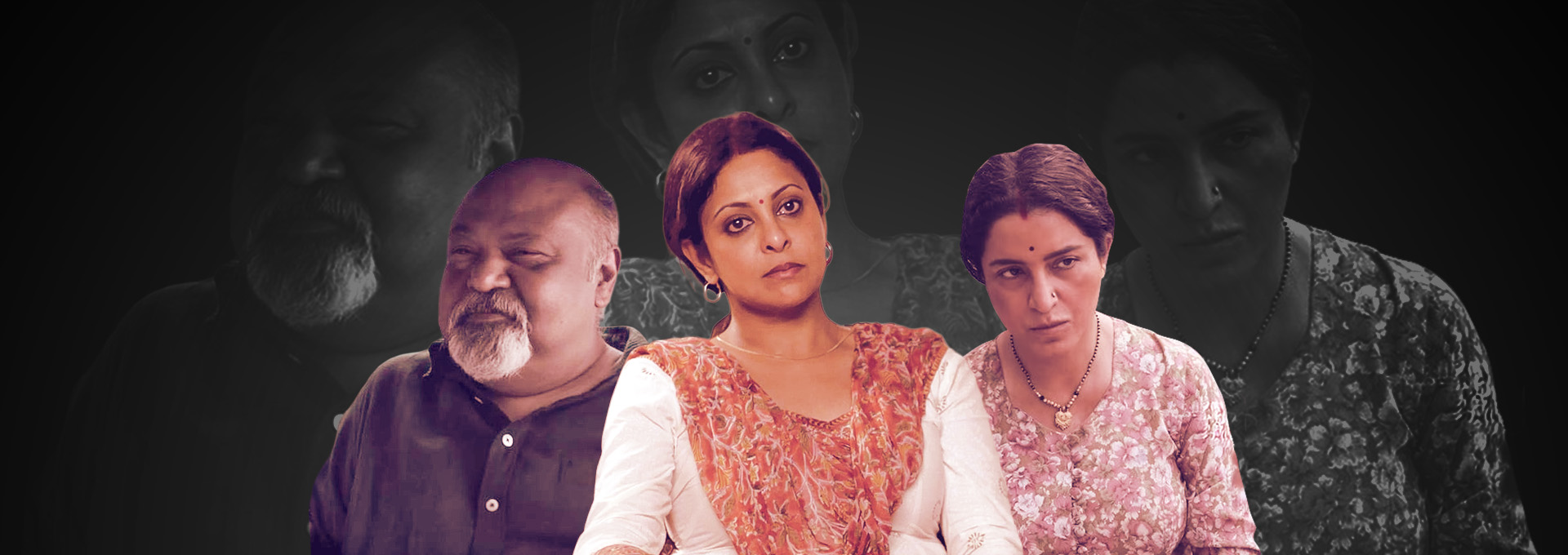 Collage Featuring Sourabh Shukla, Shefali Shah and Tisca Chopra