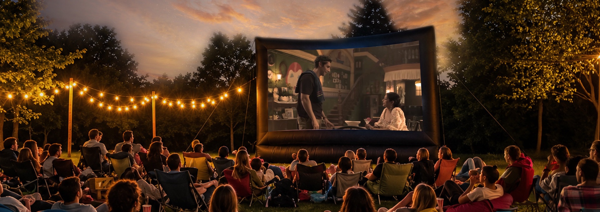 Outdoor sunset screening